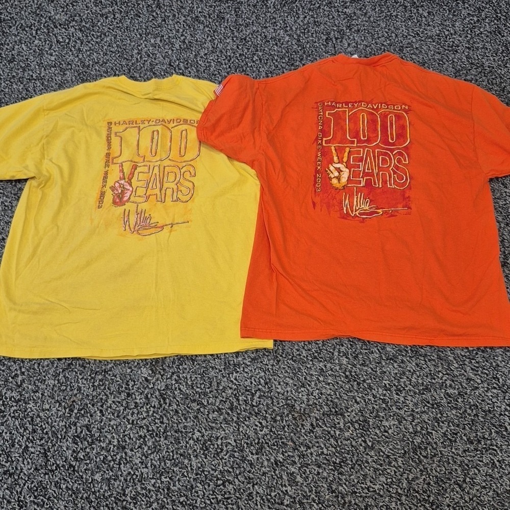 Harley-Davidson Lot of 2 Mens XL Daytona Bike Week 2003 Graphic T Shirt